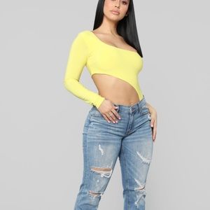 Yellow bodysuit unitard fashionnova one piece